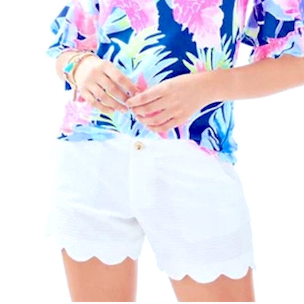 NEW Lilly Pulitzer White Scalloped Shorts